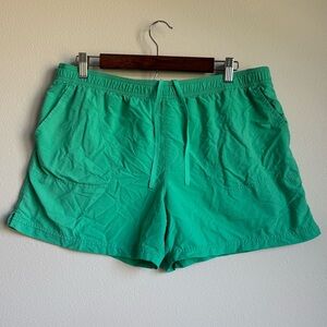 Columbia Teal Elastic Waist Shorts